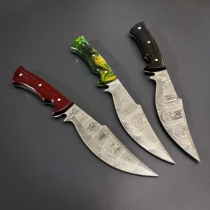 Elvish Damascus Bowie-Kukri Knife – 3 Handle Styles