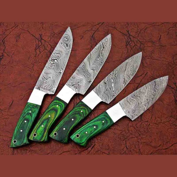 Hand-Forged Damascus Steel Chef Knife Set