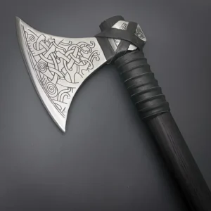 The Black Mammen – Viking Axe with Etched Steel Head
