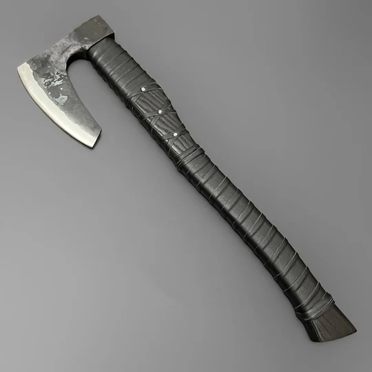 Warlord’s Howl – Forged Viking Bearded Axe, Sharpened